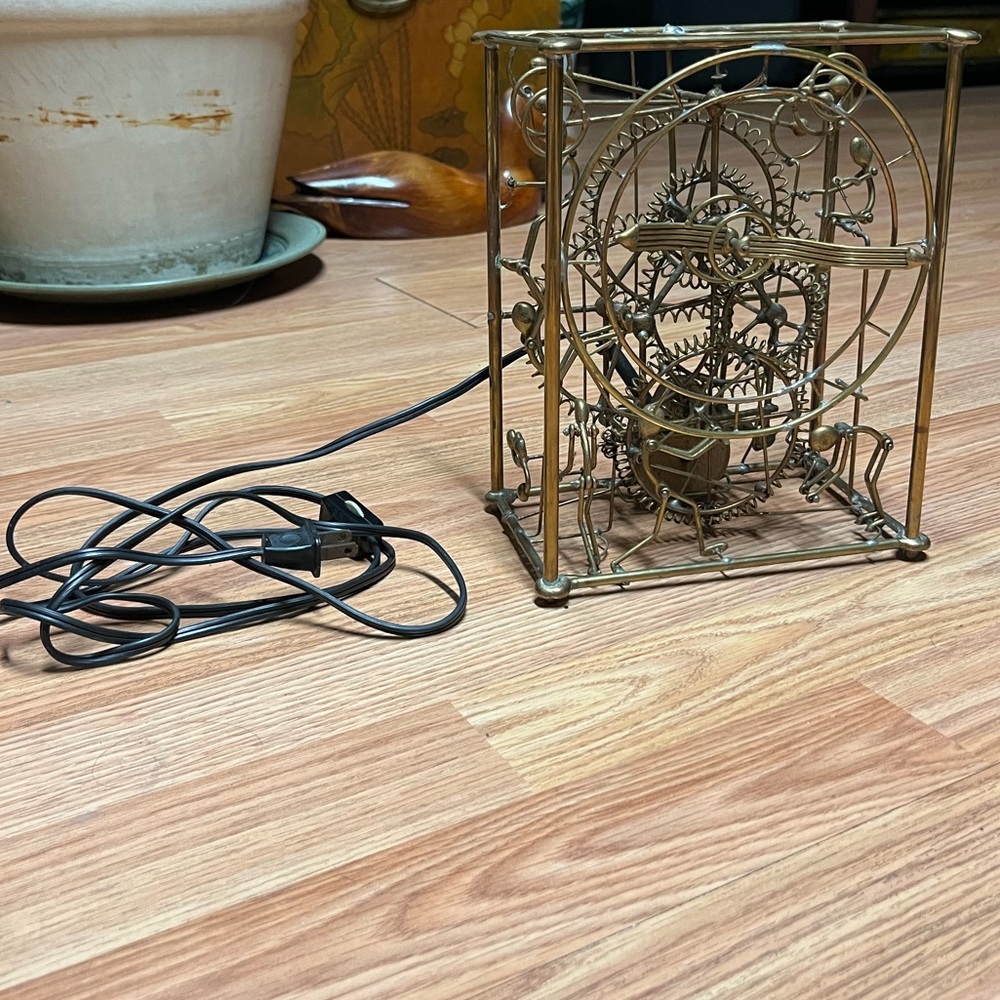 Kinetico Studios Gordon Bradt 6 Man Brass Hand Crafted Clock!